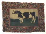 Click to view Cow Hooked Rug photos