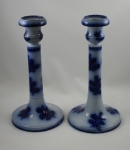 Click to view Pair of Candle Sticks Flow Blue photos