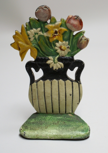 Daisy and Mixed Flowers in Urn Door Stop