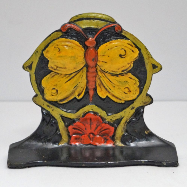 Antique Butterfly Cast Iron Bookends