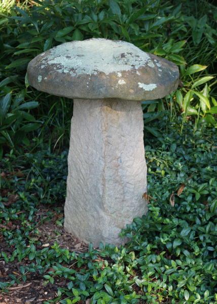 Antique Staddle Stone Mushroom Garden Accent