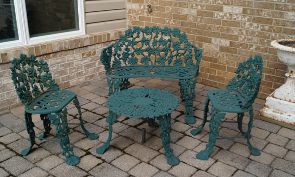 Four Piece Cast Iron Lawn Furniture