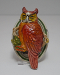 Click to view Antique Owl on Branch Cast Iron Doorknocker photos