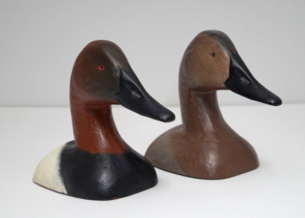 Pair of Canvas Back Duck Cast Iron Bookends