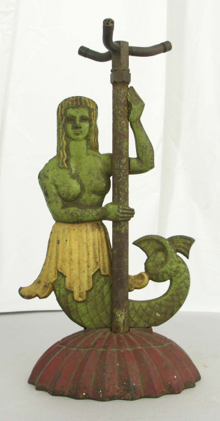 Antique Mermaid Cast Iron Lawn Sprinkler