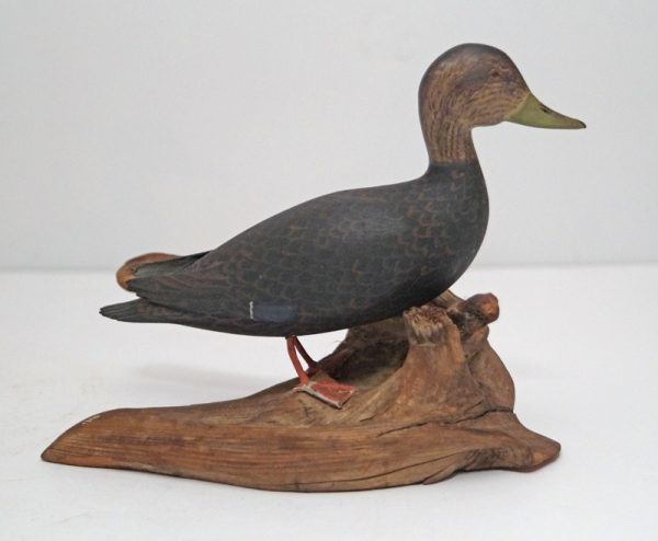 Black Duck Wood Carving By Gerald Robertson
