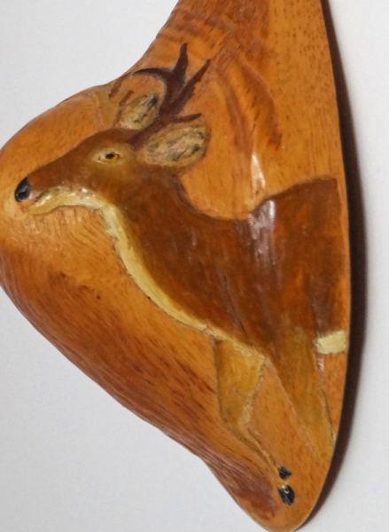 Carved White-Tailed Deer Canoe Cup