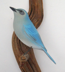 Thumbnail Image: Song Bird Mounted on Branch Wood Carving