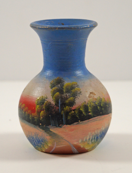 Meyer Texas Pottery Bluebonnet Bulbous Vase