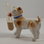 Click to view Standing Dog Terrier Porcelain Egg Timer photos