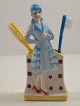 Thumbnail Image: Antique Flapper Porcelain Toothbrush Holder