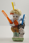 Thumbnail Image: Boy w/ Dog Porcelain Toothbrush Holder