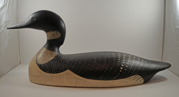 Life-Size Loon Bird Carving by Frank Finney