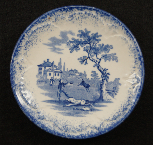 Child’s Blue China Toy Plate 4 5/8” 