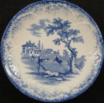Thumbnail Image: Child’s Blue China Toy Plate 4 5/8” 