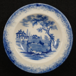 Click to view Child’s Blue China Toy Bowl 4 3/8”  photos