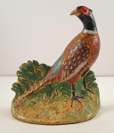 Click to view Antique Pheasant Cast Iron Hubley Doorstop  photos