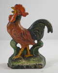 Click to view Antique Crowing Rooster Cast Iron Doorstop photos