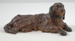 Click to view Lying Down Spaniel Dog Cast iron Paperweight photos