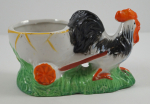 Thumbnail Image: Rooster w/ Egg Cart Ceramic Candy Container