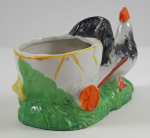 Thumbnail Image: Rooster w/ Egg Cart Ceramic Candy Container