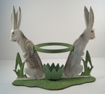 Thumbnail Image:  Antique Rabbit Cast Iron Flower Planter 