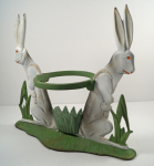 Thumbnail Image:  Antique Rabbit Cast Iron Flower Planter 