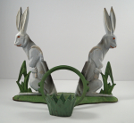 Thumbnail Image:  Antique Rabbit Cast Iron Flower Planter 