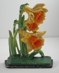 Click to view Jonquils Flower Cast Iron Hubley Doorstop photos