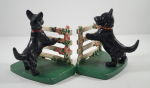 Click to view Scottie Dog by Fence Cast Iron Bookends photos