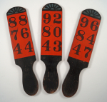 Click to view 3 Wooden Carnival Game Wheel Betting Paddles photos