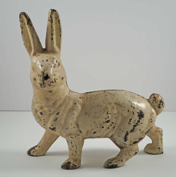 Antique Standing Rabbit Cast Iron Doorstop