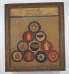 Click to view Antique Penny Rug Christmas Sampler photos
