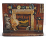 Click to view Antique Colonial Fireplace Cast Iron Doorstop photos