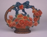 Click to view  Basket Of Roses w/ Bow Door Stop photos