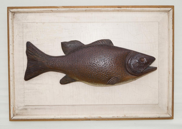 Carved Bass Fish Plaque