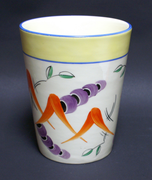 Hand painted Art Deco Pottery Czech Vase