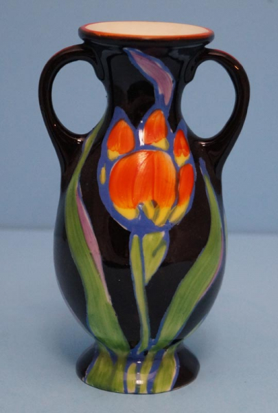 Hand Painted Art Pottery Czech Vase  