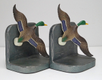 Thumbnail Image:  Flying Mallard Duck Cast Metal Bookends