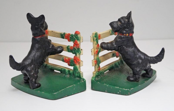 Scottie Dog by Fence Cast Iron Hubley Bookend