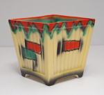 Click to view Airbrush Art Pottery Czech Planter photos