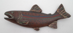 Click to view Antique Trout Fish Cast Iron Paperweight photos