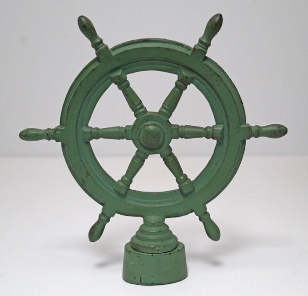 Ships Wheel Cast Iron Nautical Doorstop