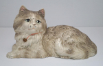 Click to view Grey Tabby Cat Cast Iron Hubley Doorstop photos