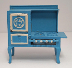 Click to view Antique Blue Bird Gas Stove Cast Iron Toy photos