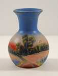 Click to view Meyer Texas Pottery Bluebonnet Bulbous Vase photos