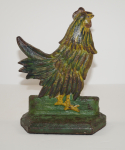 Click to view Antique Crowing Rooster Cast Iron Doorstop photos