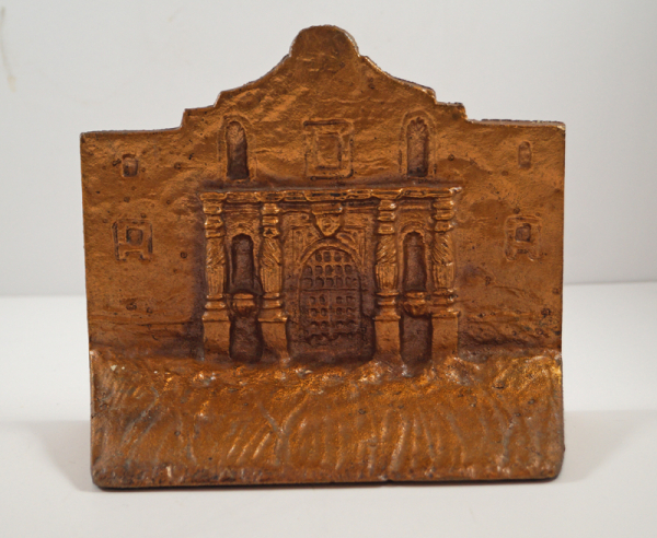 Antique Texas Alamo Cast Bronze Doorstop