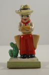Click to view Antique Cowboy Cactus Toothbrush Holder photos