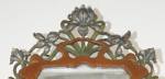 Thumbnail Image: Antique Bevel Mirror w/ iris Flower Cast iron